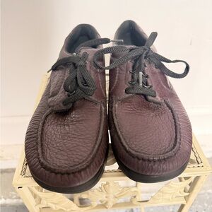 SAS SanAntonio Shoemakers Mens Bout Time pebbled leather cordovan Oxfords size 6